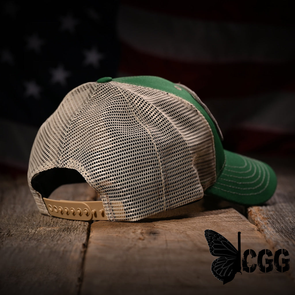 Betsy Ross Flag Patch Trucker Hat (Kelly Green) Hats