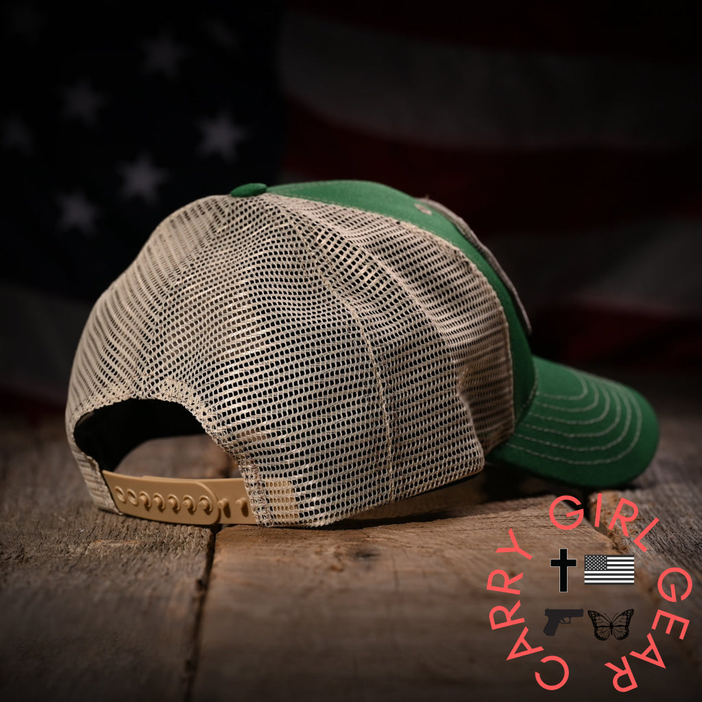 Betsy Ross Flag Patch Trucker Hat (Kelly Green) Hats