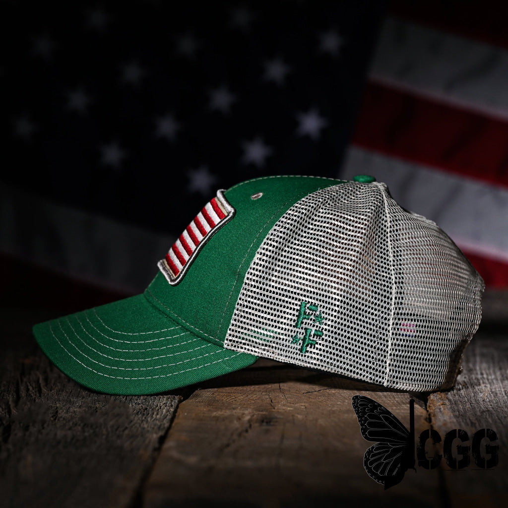 Betsy Ross Flag Patch Trucker Hat (Kelly Green) Hats