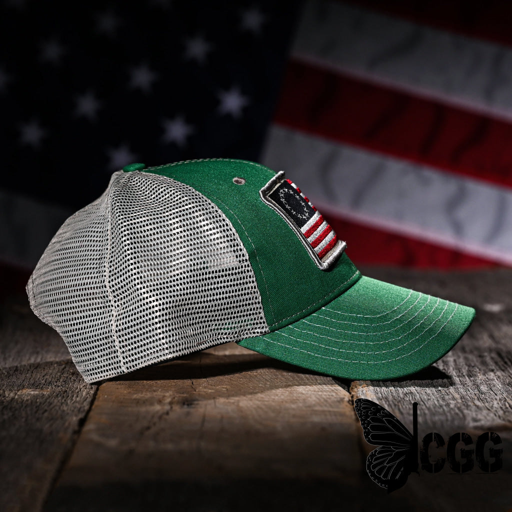 Betsy Ross Flag Patch Trucker Hat (Kelly Green) Hats