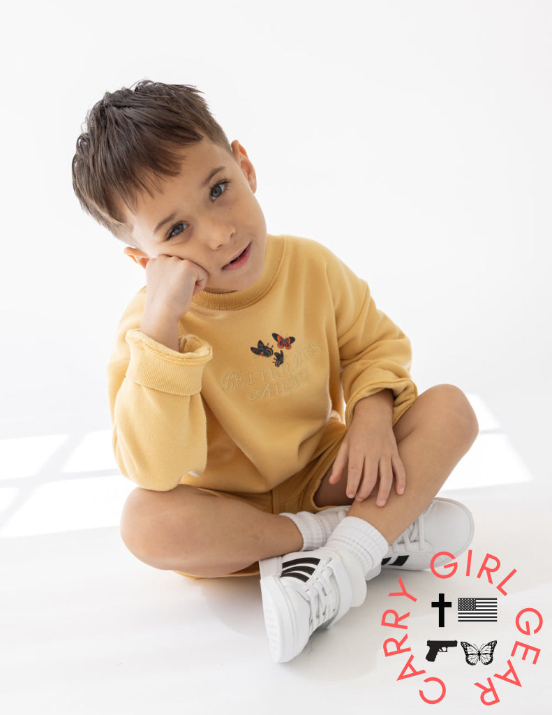 Better Days Butterfly Kids Crewneck Kids Crewneck