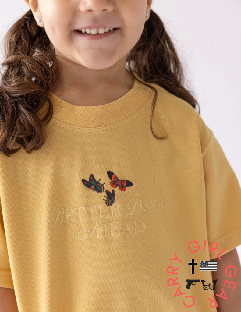 Better Days Butterfly Kids Tee 2T Kids T-Shirt