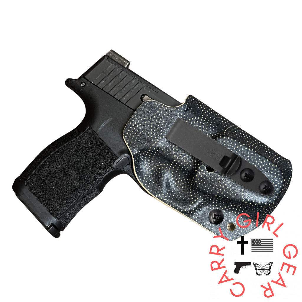 Betty 2.0 IWB Holster for Kahr P9 Art Deco Noir / Right Hand / DCC Mod 4 Shorty Betty 2.0