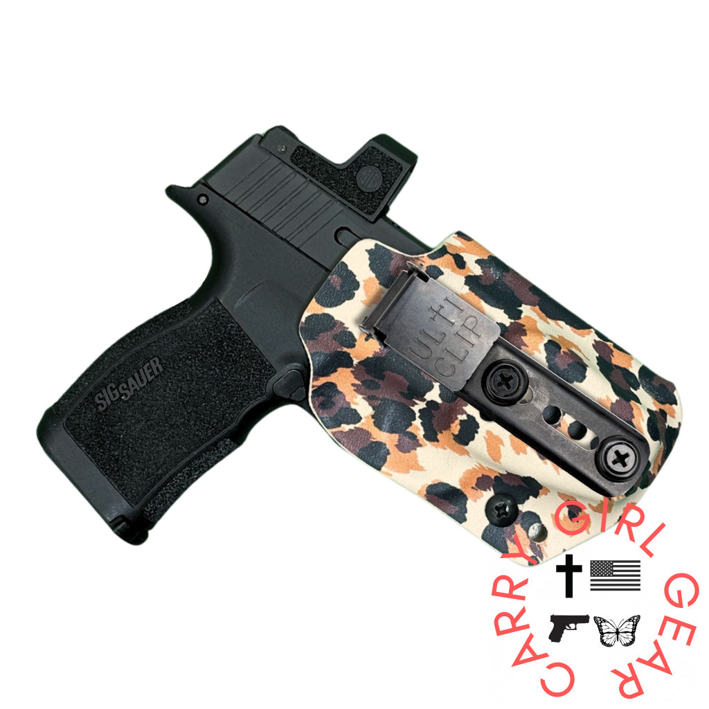 Betty 2.0 IWB Holster for Ruger LCPMAX.380 Cheetah Print / Right Hand / Ulticlip 3+ Betty 2.0
