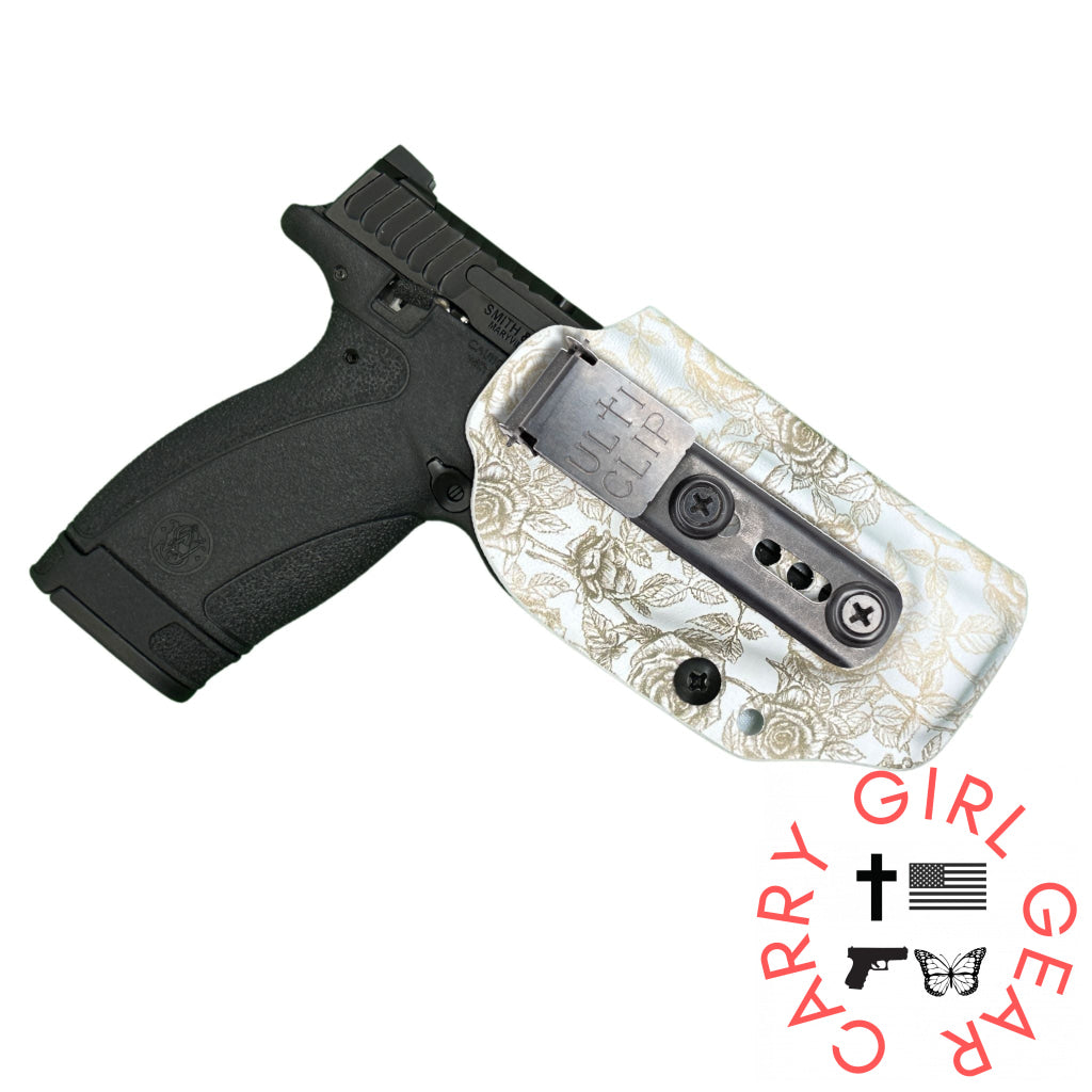 Betty 2.0 IWB Holster for Smith & Wesson Shield 2.0 Tea Stained Roses / Right Hand / Ulticlip 3+ Betty 2.0