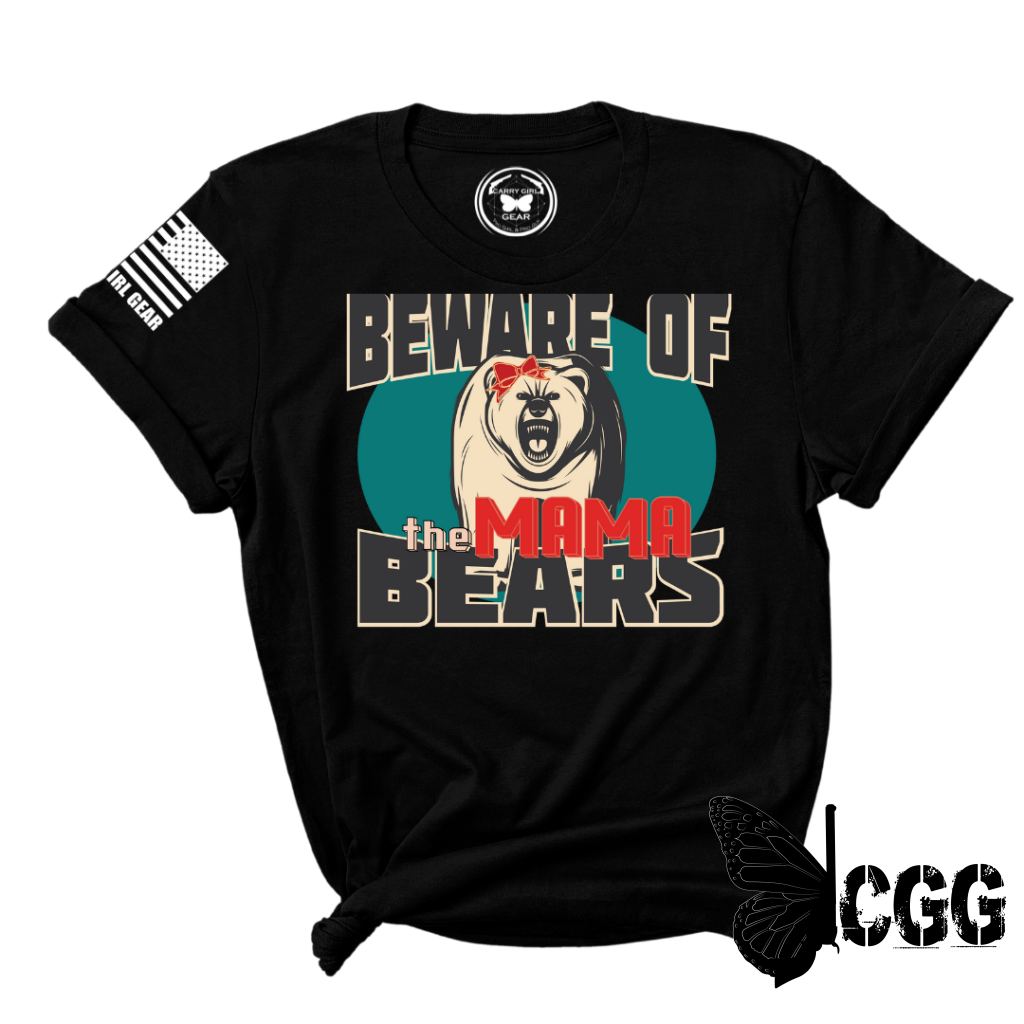 Beware Of Mama Bears Tee Xs / Black Unisex Cut Cgg Perfect Tee