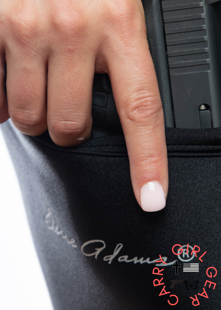 Black Outer Thigh Holster Concealed Carry Shorts Thigh Holsters