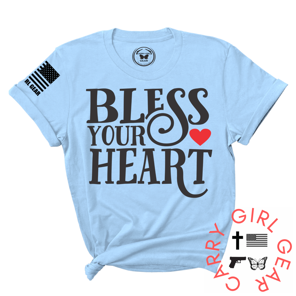 Bless Your Heart Tee Xs / Blue Unisex Cut Cgg Perfect