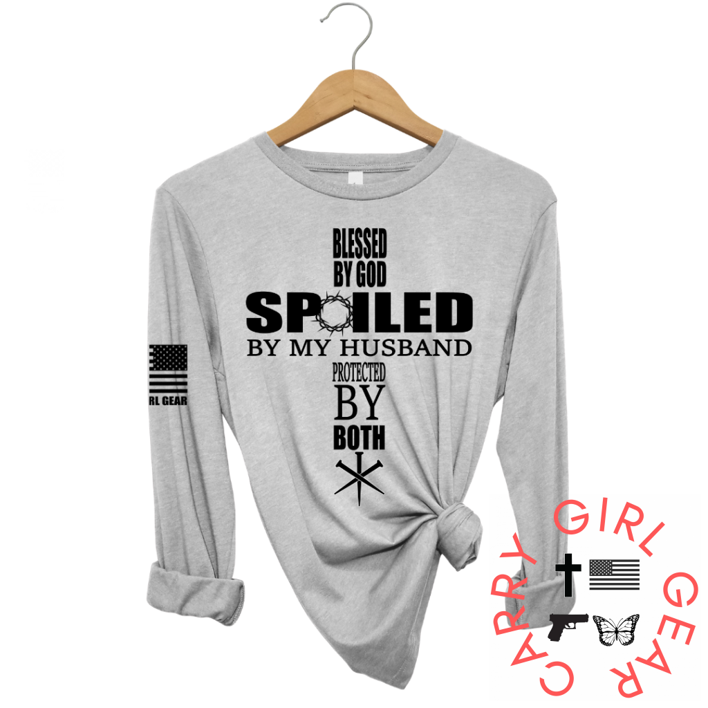 Blessed Spoiled & Protected Long Sleeve Steel / Xs
