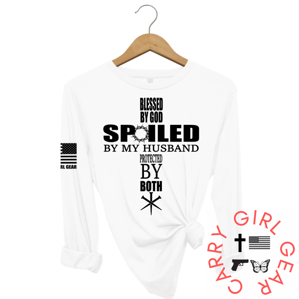 Blessed Spoiled & Protected Long Sleeve White / Xs