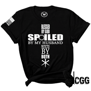 Blessed Spoiled & Protected Tee Xs / Black Unisex Cut Cgg Perfect Tee