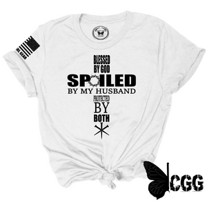 Blessed Spoiled & Protected Tee Xs / White Unisex Cut Cgg Perfect Tee
