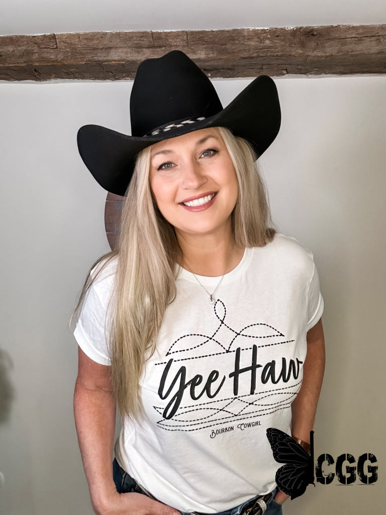 Boot Stitch Yee Haw T-Shirt Bourbon Cowgirl