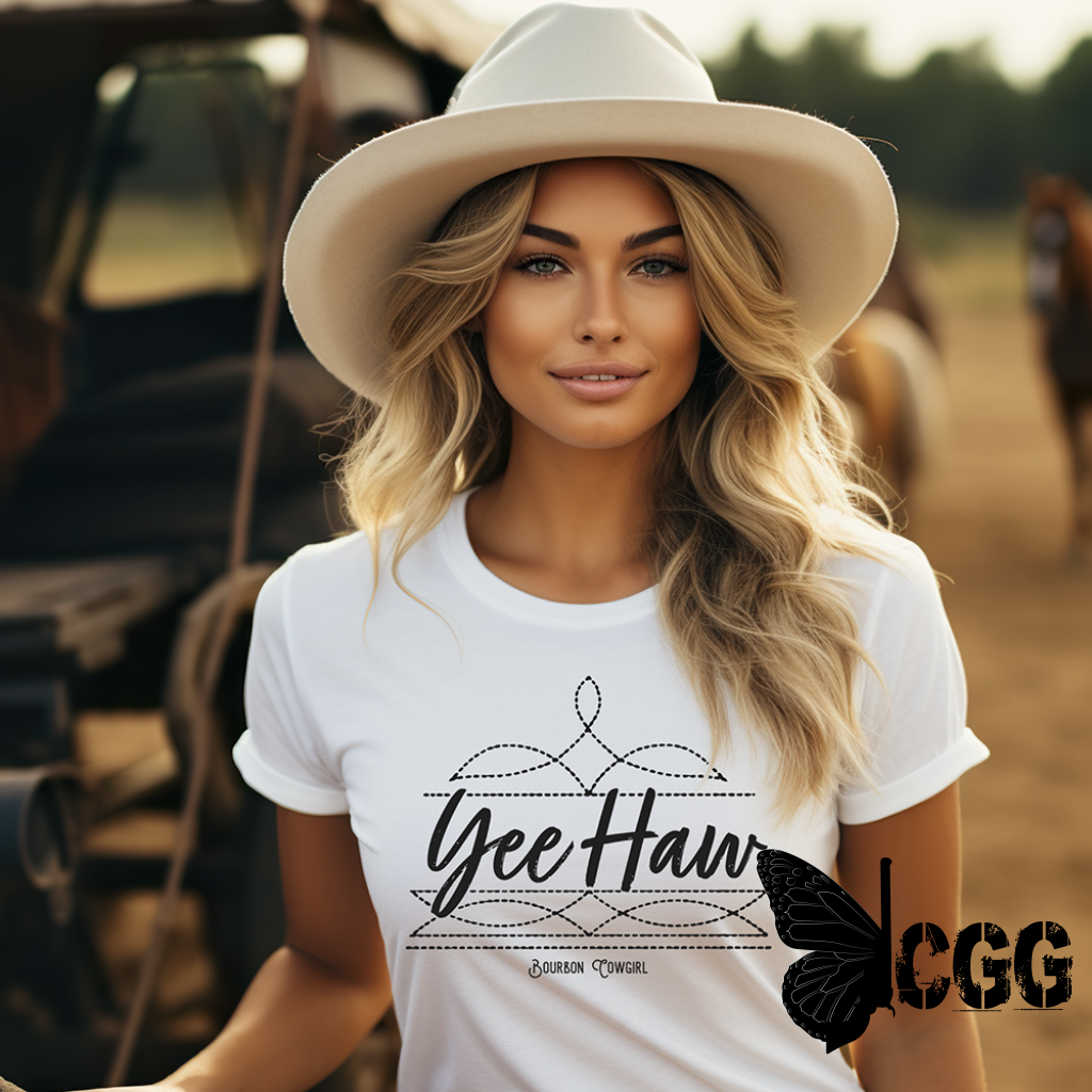 Boot Stitch Yee Haw T-Shirt Bourbon Cowgirl