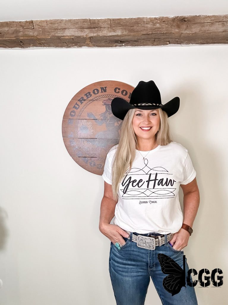 Boot Stitch Yee Haw T-Shirt Bourbon Cowgirl