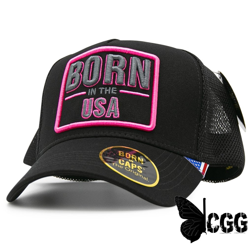 Born In The Usa Crazy Pink Trucker Hat Hat