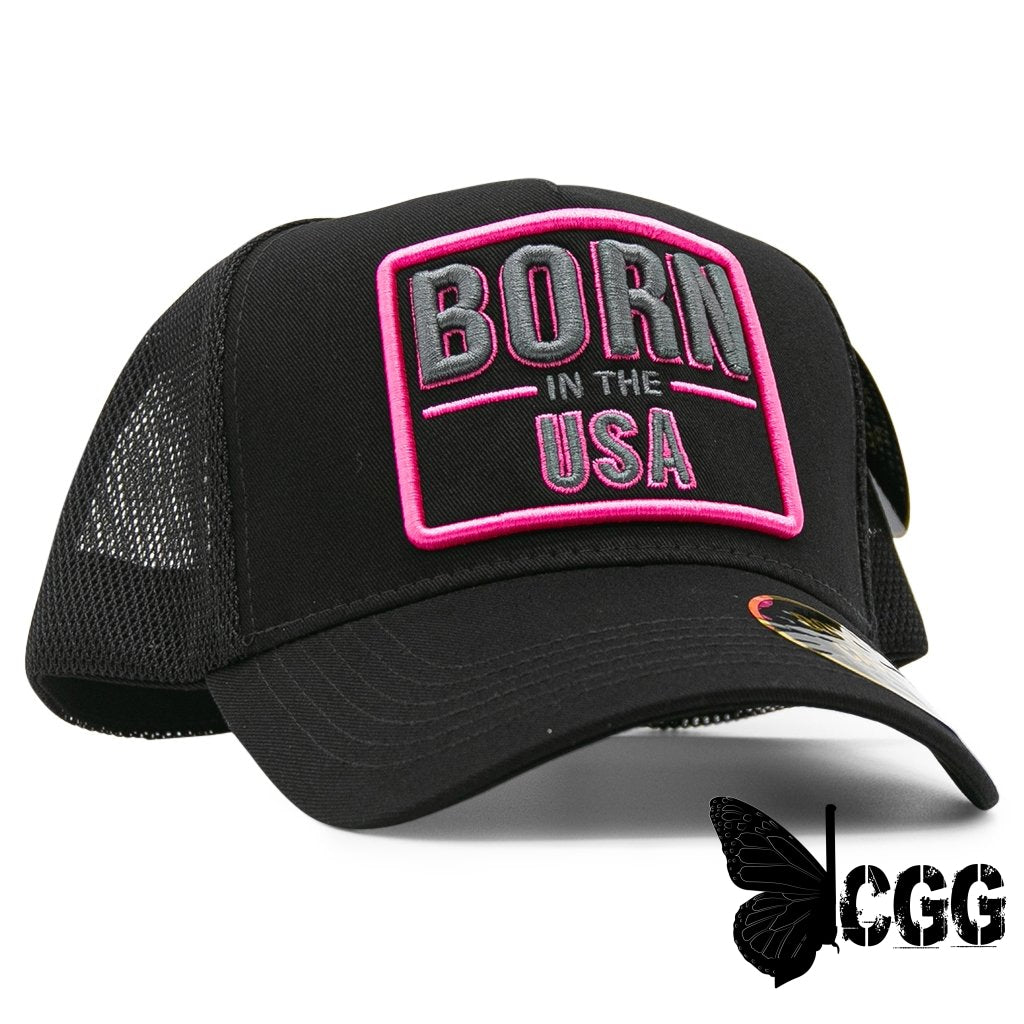 Born In The Usa Crazy Pink Trucker Hat Hat