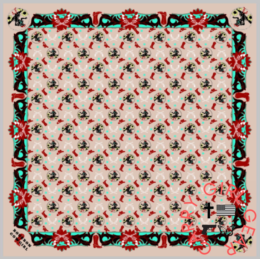 Bourbon Cowgirl Pattern Wild Rag | Rodeo Wildrags at Bourbon Cowgirl wildrag