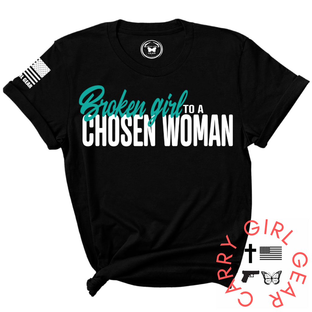 Broken Girl To Chosen Woman Tee Xs / Black Unisex Cut Cgg Perfect Tee