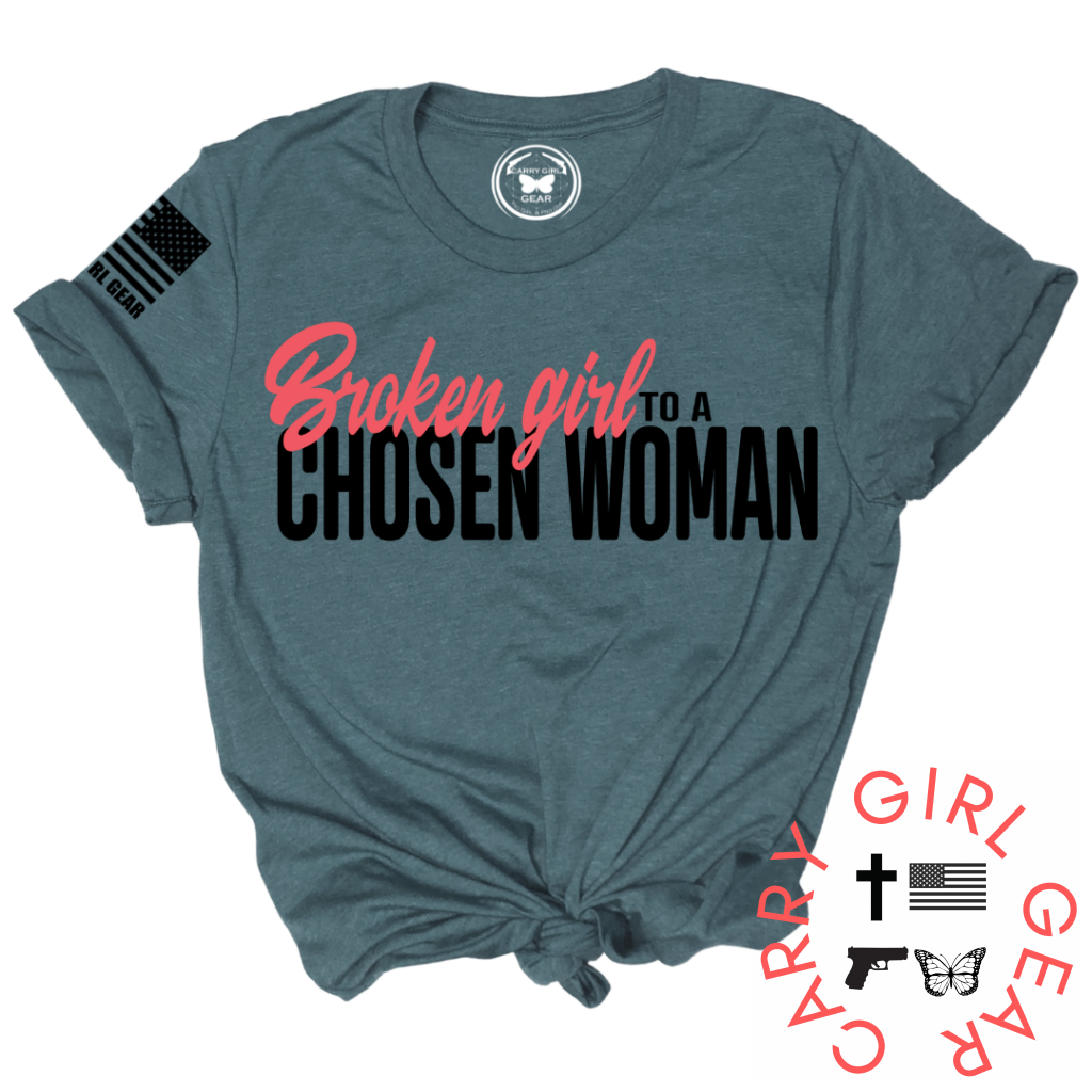 Broken Girl To Chosen Woman Tee Xs / Deep Teal Unisex Cut Cgg Perfect Tee