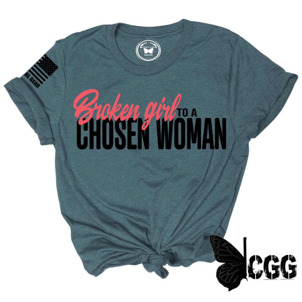 Broken Girl To Chosen Woman Tee Xs / Deep Teal Unisex Cut Cgg Perfect Tee