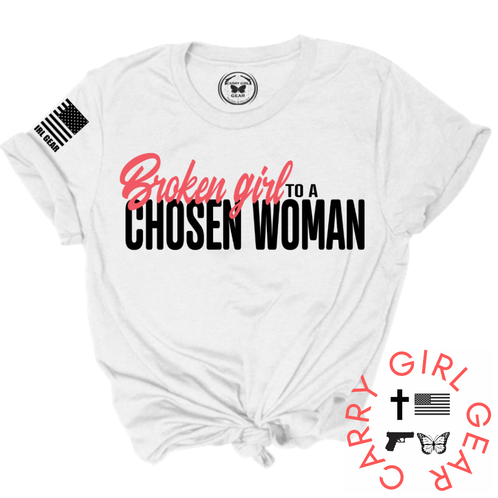 Broken Girl To Chosen Woman Tee Xs / White Unisex Cut Cgg Perfect Tee