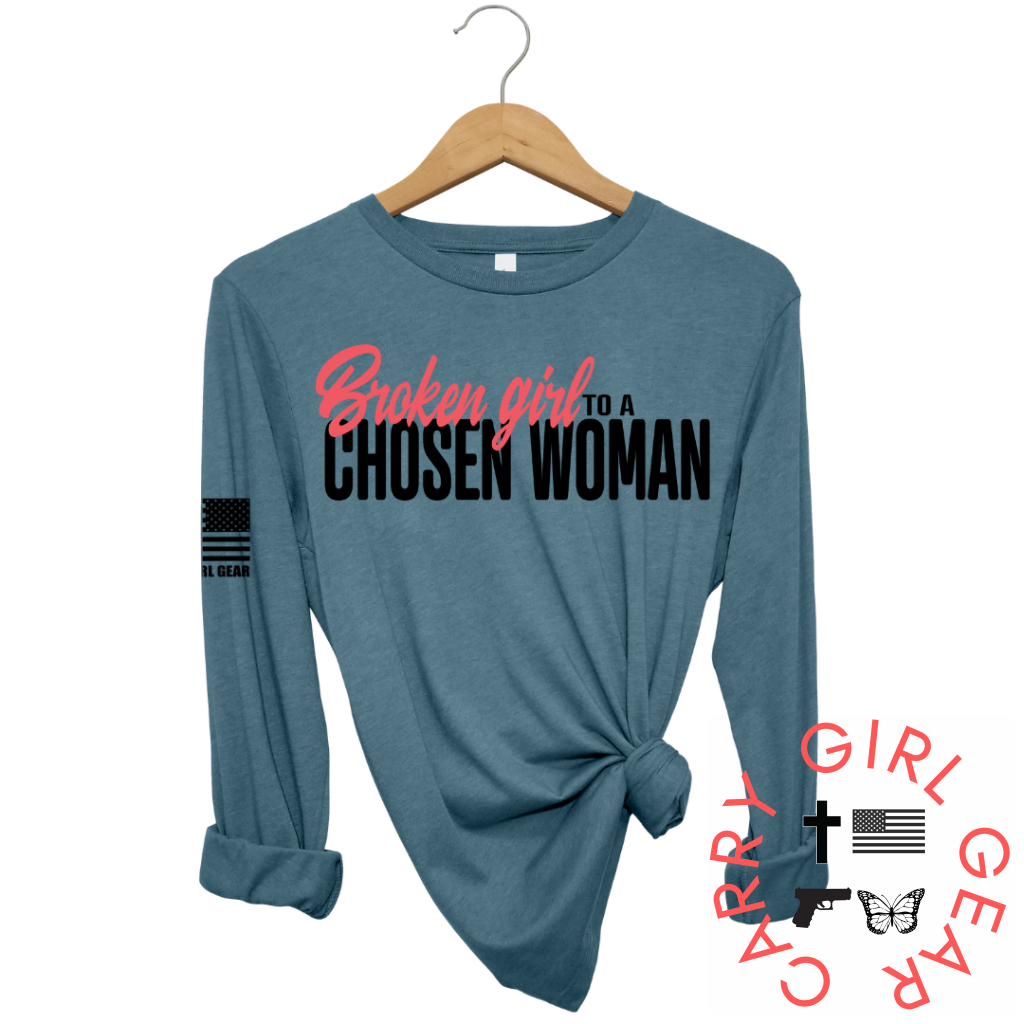 Broken To Chosen Long Sleeve Deep Teal / Xs