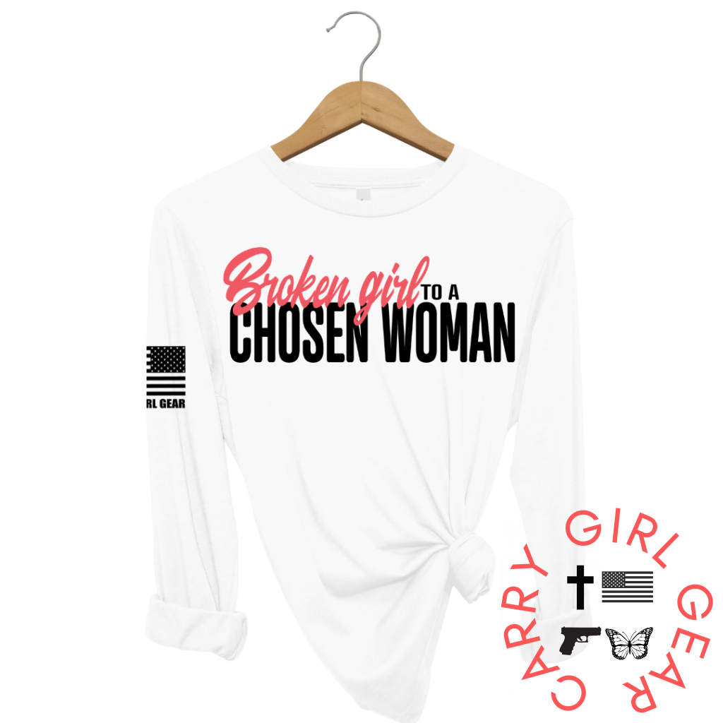 Broken To Chosen Long Sleeve White / Xs