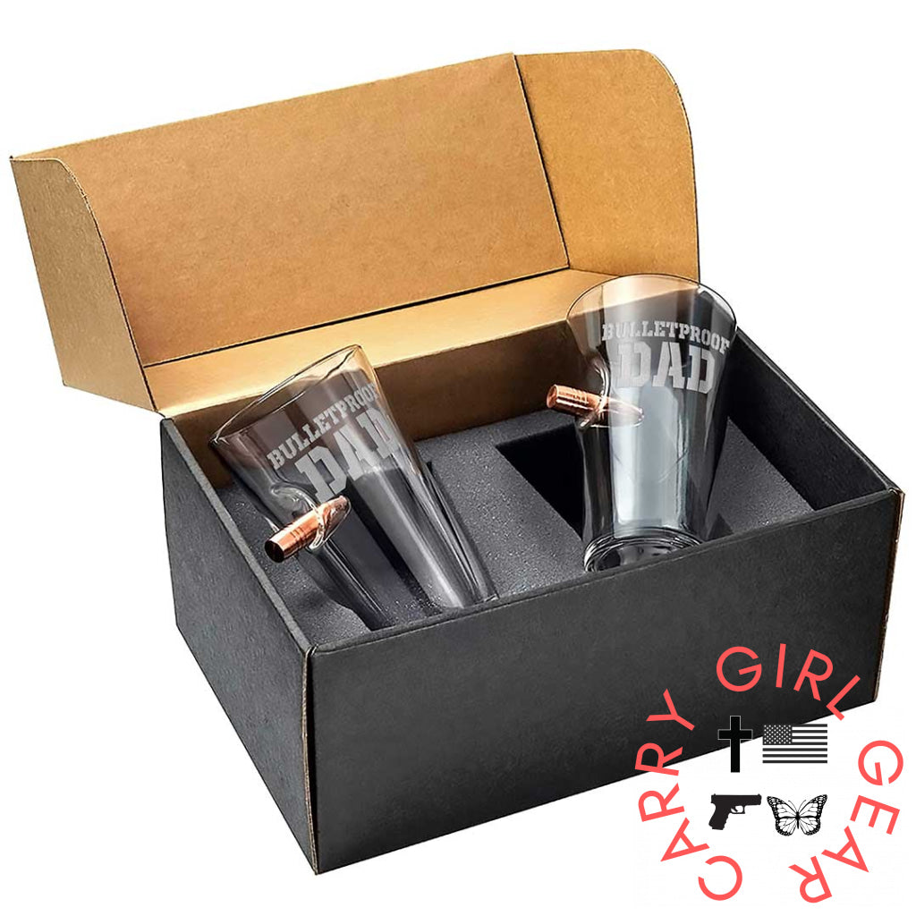 ’Bulletproof Dad’ Glasses Yes / Pint Glass (16Oz)