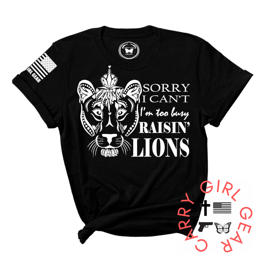 Busy Raisin Lions Tee Xs / Black Womens Cut Cgg Perfect Tee