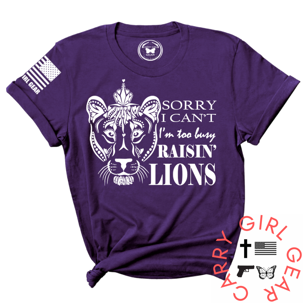 Busy Raisin Lions Tee Xs / Purple Womens Cut Cgg Perfect Tee