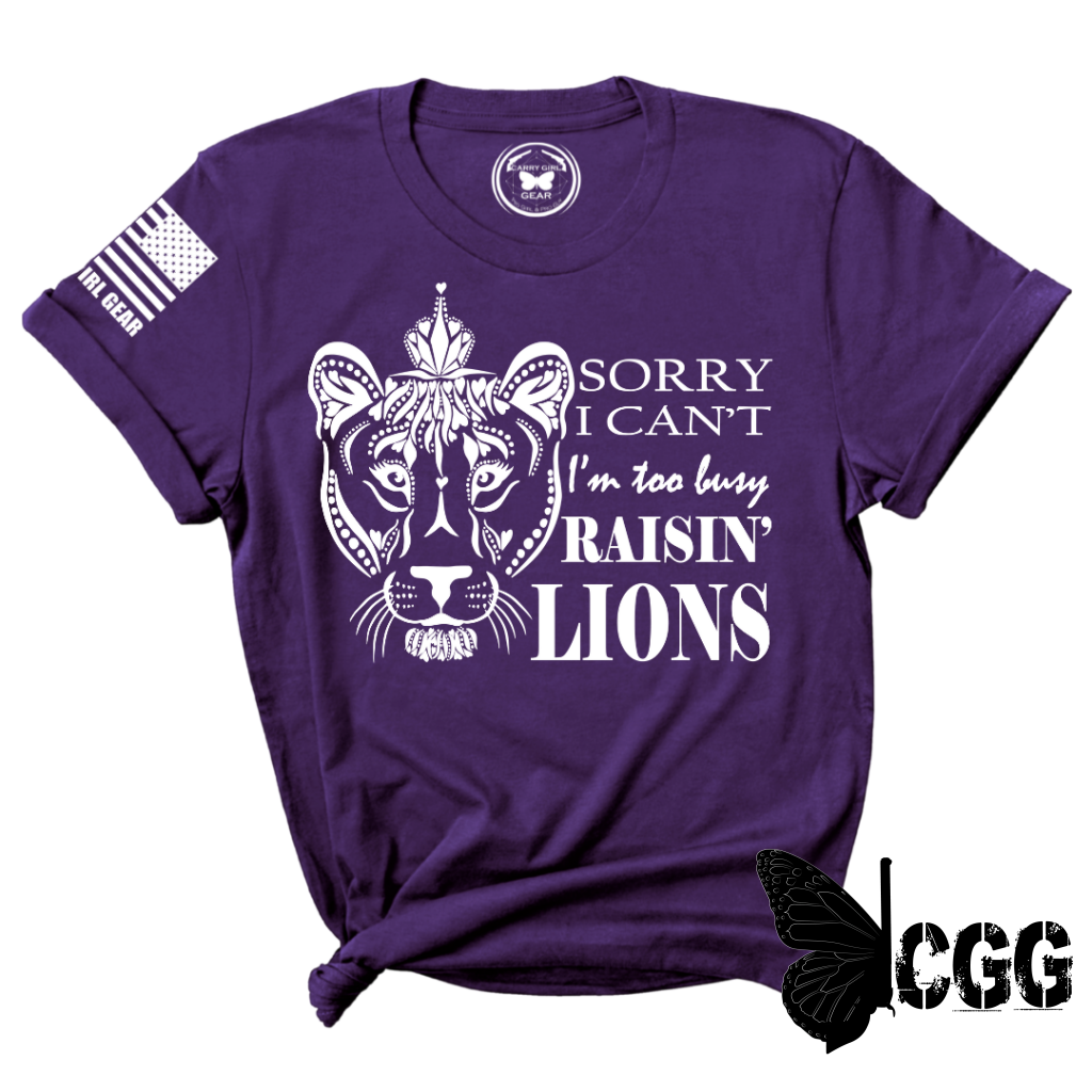 Busy Raisin Lions Tee Xs / Purple Womens Cut Cgg Perfect Tee