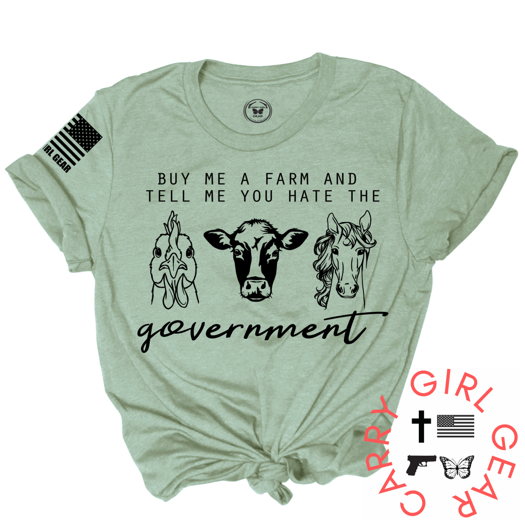Buy Me A Farm Tee Xs / Sage Unisex Cut Cgg Perfect