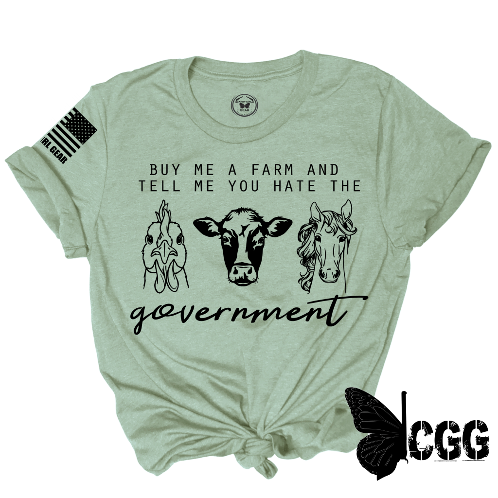 Buy Me A Farm Tee Xs / Sage Unisex Cut Cgg Perfect