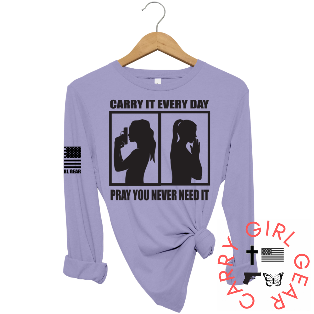 Carry & Pray Long Sleeve Lavender / Xs