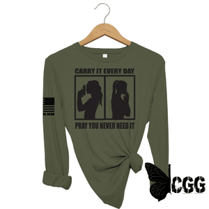 Carry & Pray Long Sleeve Olive / Xs