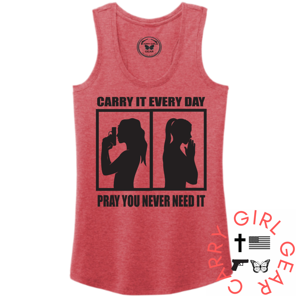Carry & Pray Tank Top Xs / Red Tank Top