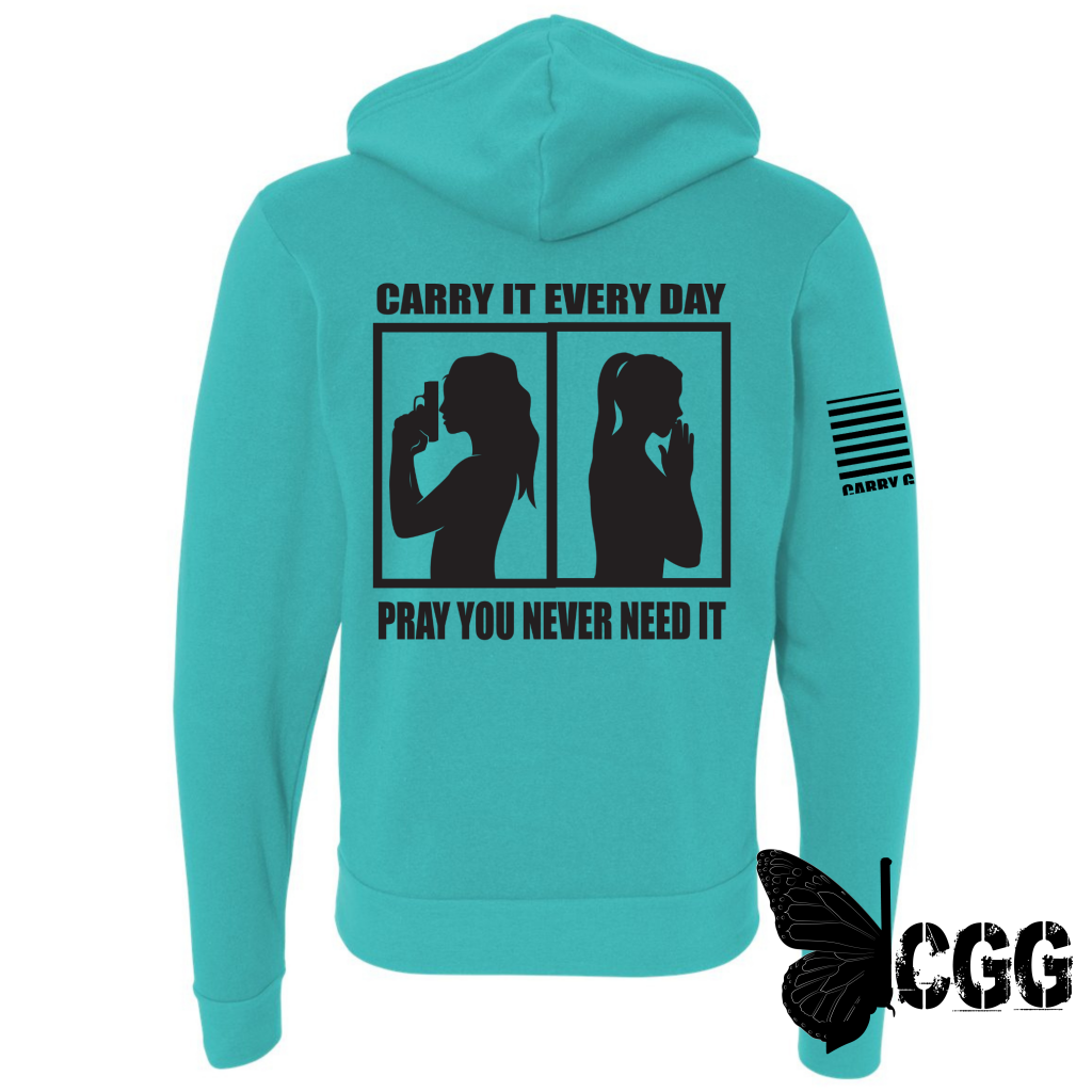 Carry & Pray Zippered Hoodie