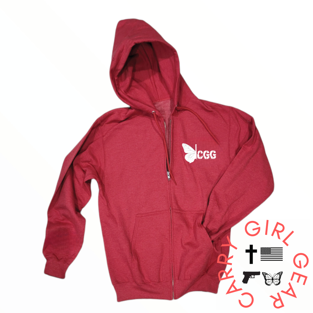 Cgg Zip Hoodie Sm / Heathered Red