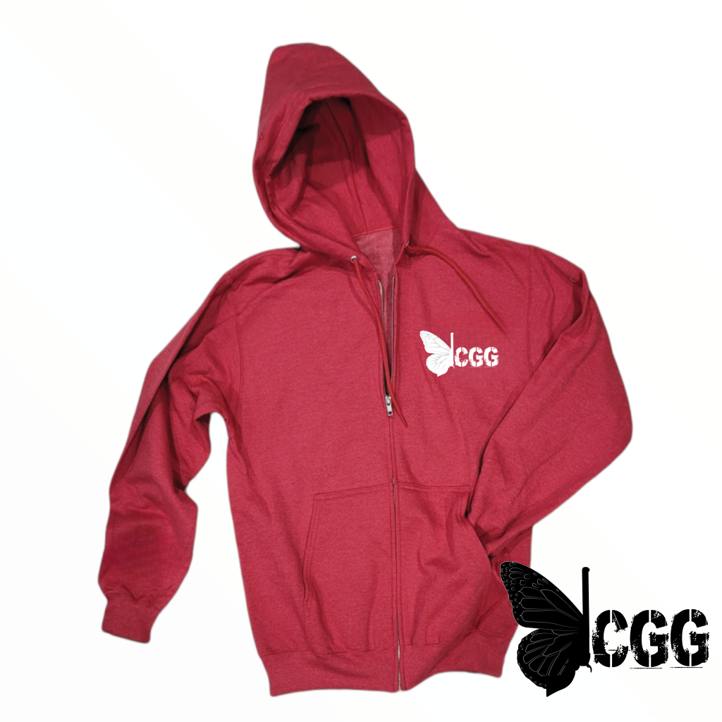 Cgg Zip Hoodie Sm / Heathered Red