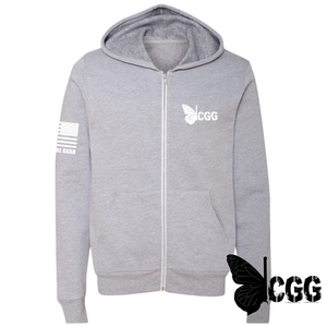 Cgg Zippered Hoodie Athletic Gray / Xs