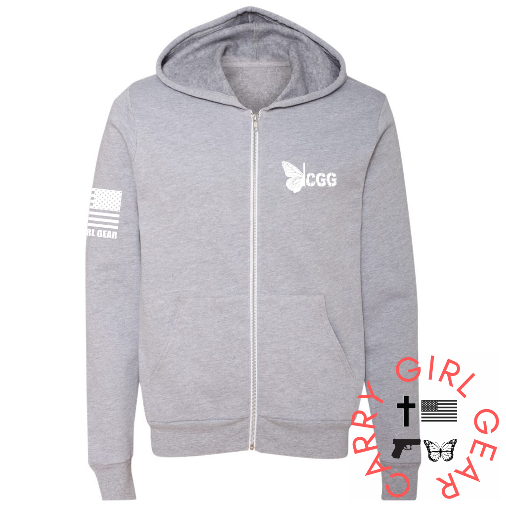 Cgg Zippered Hoodie Athletic Gray / Xs
