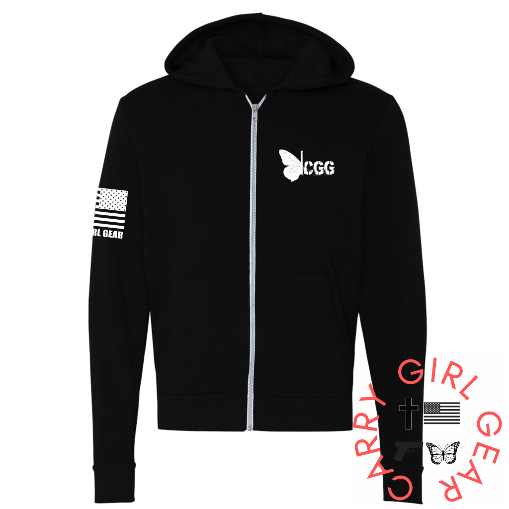 Cgg Zippered Hoodie Black / Xs