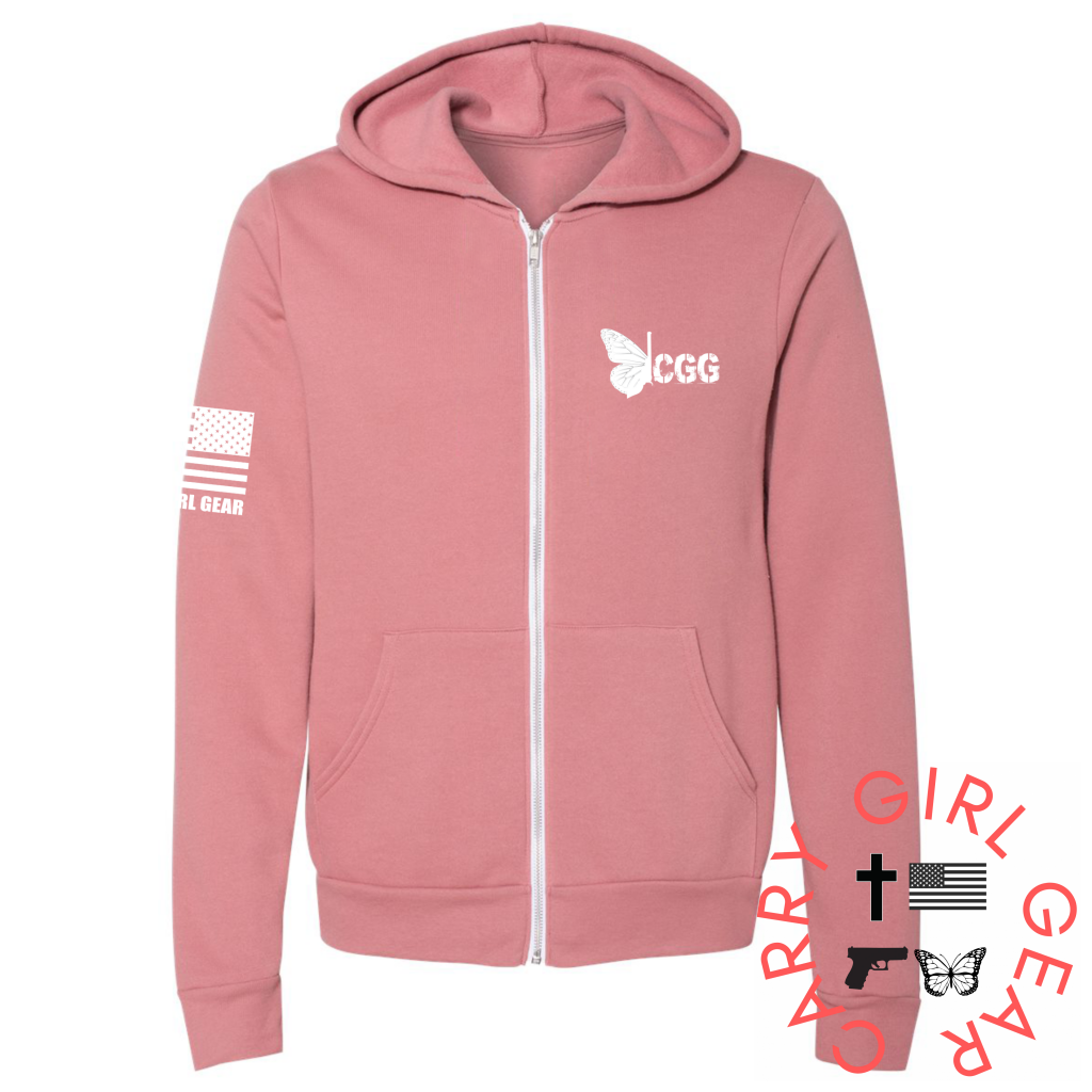 Cgg Zippered Hoodie Mauve / Xs