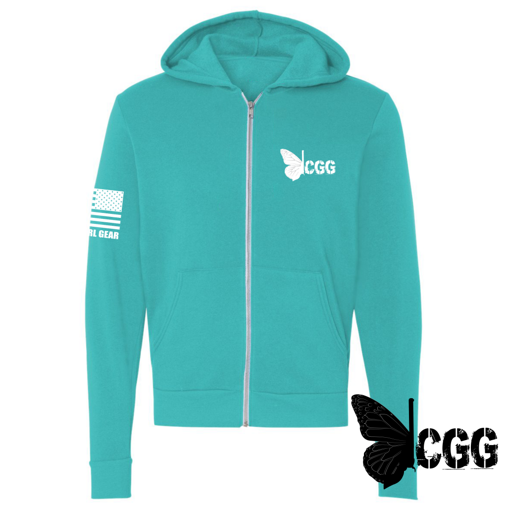 Cgg Zippered Hoodie Teal / Xs