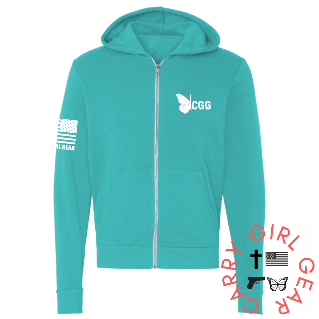 Cgg Zippered Hoodie Teal / Xs