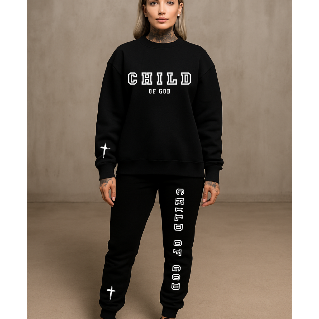 CHILD OF GOD JOGGER SET BLACK / XS / XS Clothing Set