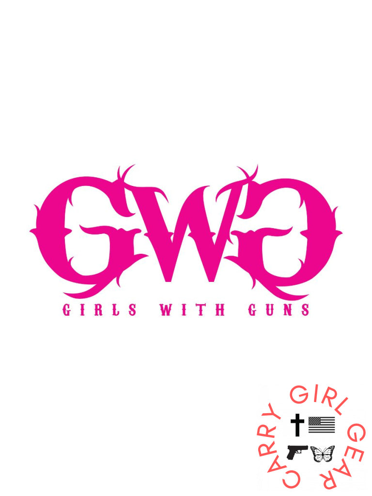 Classic GWG Logo Car Decals Pink-Large Car Decal