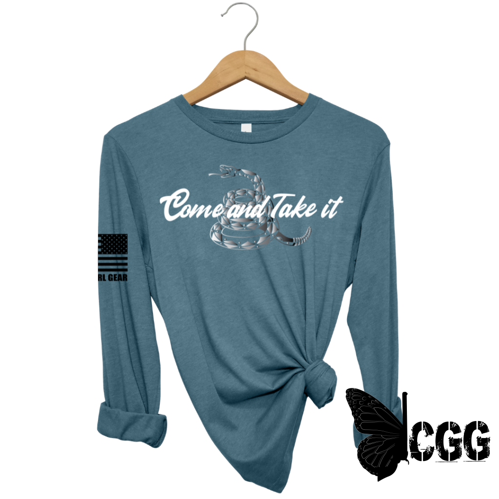 Come & Take It Long Sleeve Deep Teal / Xs