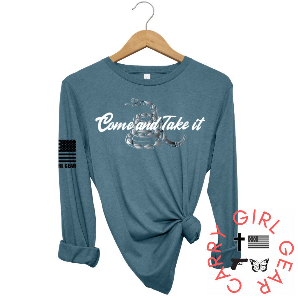 Come & Take It Long Sleeve Deep Teal / Xs